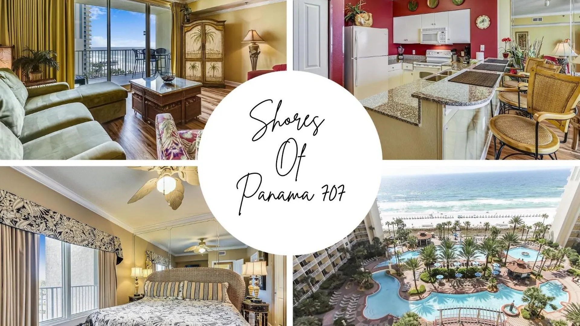 Shores Of Panama 707 - 2 Bedroombunks Sleeps 8, Reserved Parking Free Fun! Condo Panama City Beach
